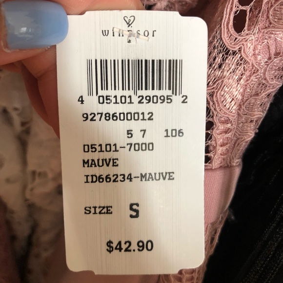 Windsor Lace Mauve Pink Midi Dress NWT - Picture 3 of 4